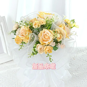Wedding Artificial Rose Bouquet Ornaments Handheld Flower Ornaments Crafts Supplies for Wedding Day Present