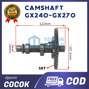 Bisa COD!! Camshaft Penggerak 9PK GX240 GX270 Cam Shaft Gigi Noken As Klep Besi Gigi Miring