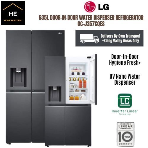(Courier Service) LG 635L SidebySide Water Dispenser fridge