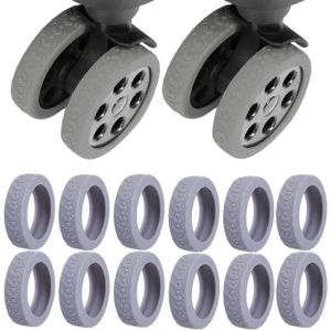 8Pcs Thicken Texture Silicone Wheels Protector For Luggage Reduce Noise Travel Luggage Wheels Cover Luggage Accessories