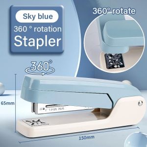 360 Stapler Rotation Heavy Duty Stapler Compatible Effortless Long Paper Swivel Stapler 24/6 Staples