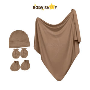 4in1 Bedongan bayi Alas Tidur Bayi JUMBO Bedong Set BABY STAR Bedong Bayi + Topi Kupluk Bayi + Sarung Tangan Kaki Bayi BCS-2290B Perlengkapan bayi baru lahir Kain Selimut Bayi Kain Selimut Tidur Bayi Baby Hat Topi Kuncir Bayi Perlengkapan Baby Newborn