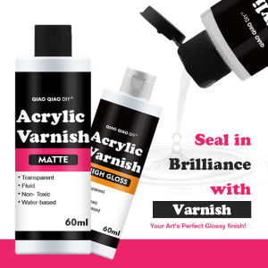 Acrylic Varnish 120ml High Gloss & Matte Finish Artist Painting Art Protection Non-Yellow Non-Toxic Scratch-Resistant