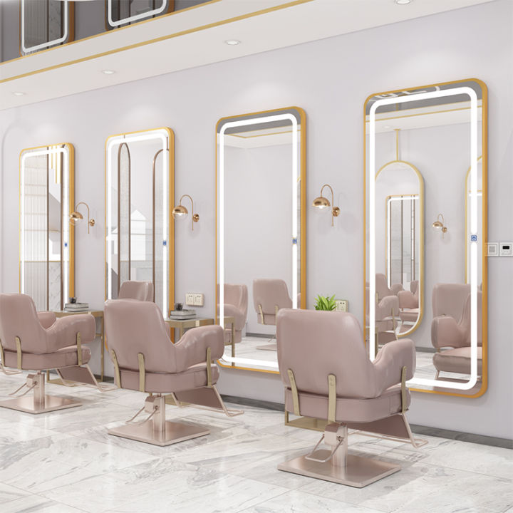 Barber shop mirror online celebrity beauty mirror LED lamp wall