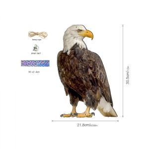 PYA94 With Bells Bird Repel Owl Scarecrow Rectangle Hanging Fake Bird Scare Device Fake Owl Decoy Waterproof Bird Repeller Outdoor