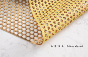 TATAKAN MEJA TENGAH PVC EMAS SILVER PANJANG TAHAN PANAS/ TATAKAN PIRING TENGAH PANJANG PREMIUM MEWAH