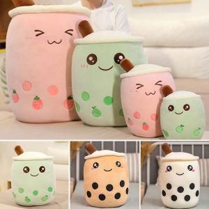💥COD🔥Bubble Tea Plush Doll 24/35/50/70cm Bubble Tea Plush Toy Stuffed Boba Plush Pillow Food Milk Tea Soft Doll Boba Fruit Tea Cup with Smiling Face Soft Pillow Matcha Stuffed