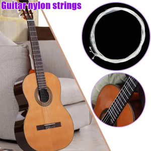 6PCS Classical Guitar String Bass Line Transparent Nylon Guitar Silver Plated Copper String Guitar Accessorie