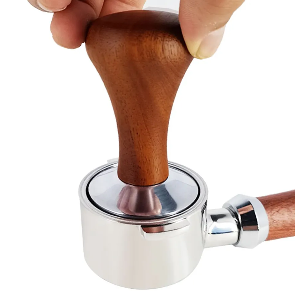 51mm/53mm/58mm Espresso Tamper with Wood Handle Aluminum Coffee Tampers For  51/53/54/58mm Coffee Machine Portafilters