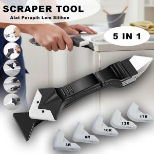 SN  5in1 Sealant Scraper Tool Alat Pembersih Perapi Lem Silikon Nat Lantai Alat Perapih Seal Nat Keramik Scraper Pembersih dan Perapih Lem Sealant
