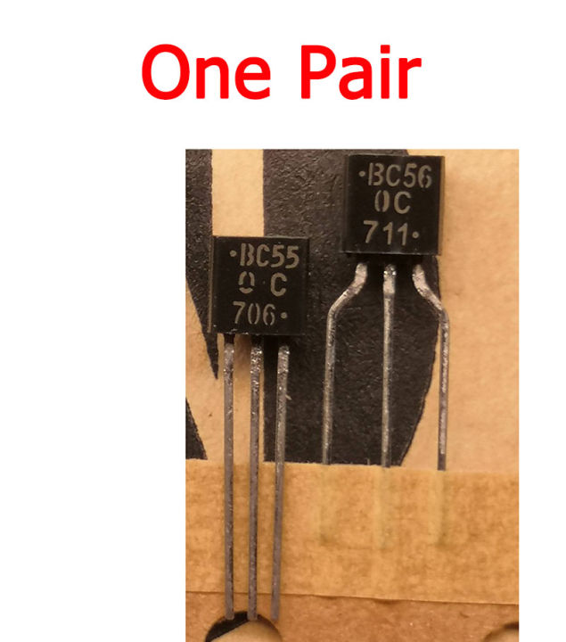 Produktbild von 50 Stück Transistor BC550C + BC560C – Je 25x BC550 & BC560, DIP-3 TO-92, 45 V, 0,1 A