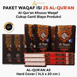 Alfareza - Paket Isi 25 Al Quran Waqaf Ukuran A5 Termurah / Quran Wakaf Terjemahan Perkata Dengan Metode Brilian 6 Langkah Cepat Baca Quran