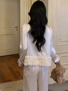 HT754 Bộ pijama cổ tàu ren bèo sang chảnhđồ ngủ LYLY tiểu thư dáng dài tôn dáng HT754