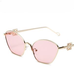 JN IMPRESSION New Small Metal Frame Chinese Knot Element Decorative Sunglasses for Men and Women Fashion Uv400 Sunglasses