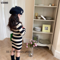 Váy body dài tay cổ cao dành cho bé gái cách điệu_Quần áo trẻ em thu đông. 