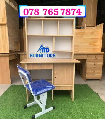 BÀN HỌC SINH GỖ OKAL NGANG 1M VÁN ÉP MỚI RẺ CHO BÉ SIÊU XINH (TẶNG STICKER DỄ THƯƠNG)