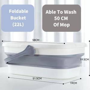 BOOMJOY 46CM Flat Mop With 2pcs Mop Pad Mop Lantai Microfiber Mop Mop Lantai Serbaguna Large Size Mop Mop Bucket Mop Pail  拖把