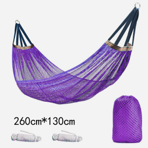 Outdoor Camping Swing Hammock Sturdy Portable Breathable Anti-rollover Mesh Hammock Garden Hang Bed for Men Women