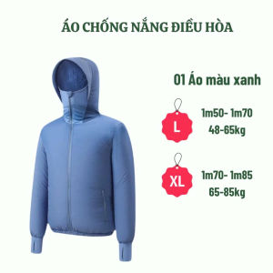 Áo điều hoà Nhật Bản có mũ nhẹ siêu mát 98000mah dùng 48 giờ Áo chống nắng kèm quạt điều hòa