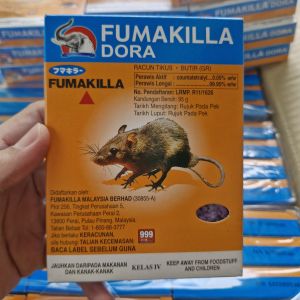Fumakilla Dora Racun Tikus 95g rat mouse mice rodenticide coumatetralyl 0.05%
