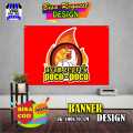 Spanduk Banner Logo Untuk Both Ayam Geprek, Chicken Crispy, Tebal Bagus. 