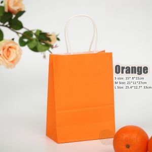 [SG Stock] 10 Pcs Kraft Paper Bags with Handles Party Bags Birthday Bags Goodie Bags Colour Paper Bags Gift Bags