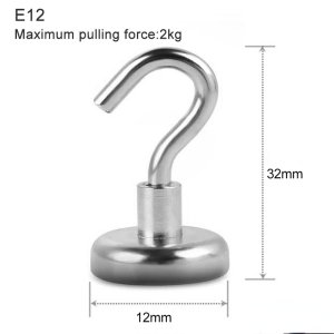 10PCS Magnetic Hooks Neodymium Magnet Hook Powerful Magnetic Hook Holder Strong Magnetic Hooks Wall Hooks Hanger