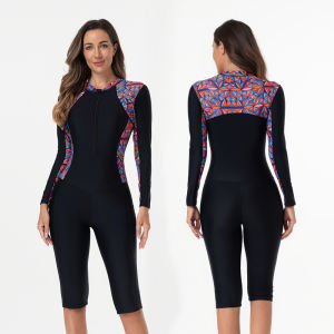 New Women Swimsuit With Sleeve One-Piece Bathing Suits Female Beachwear Sport Style Girls Swimwear Woman Surfing Suit Diving2026