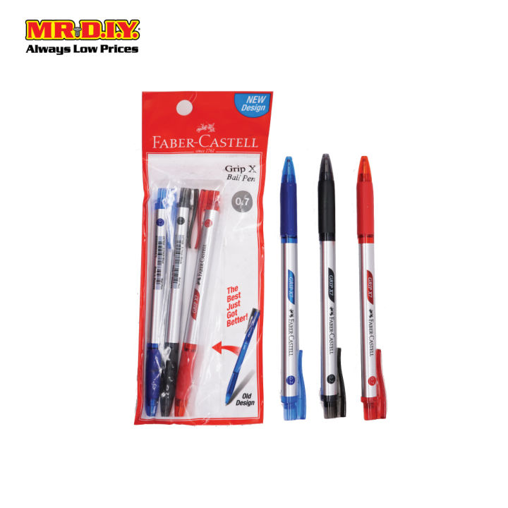 FABERCASTELL Triple Colour Grip X7 Ball Pen 1.0mm (3pcs) Lazada