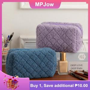 【MPJow】 Plush Makeup Bags Soft Travel Cosmetic Storage Bag Portable Organizer Pencil Case