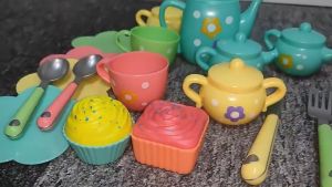 CuddleCove Kids Pretend Play Tea Set Teapot Teacup Simulation Kitchen Toy Afternoon Tea Playset Gift for Kids