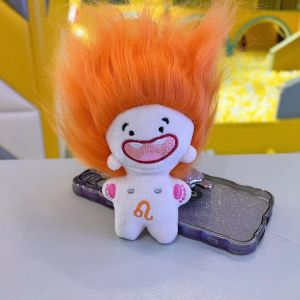 5211JEW 10cm Búp bê nhồi bông chòm sao lông dài Vải nhung lông Trang trí túi treo dây chuyền túi Thời trang Hoạt hình Móc Khóa dây chuyền