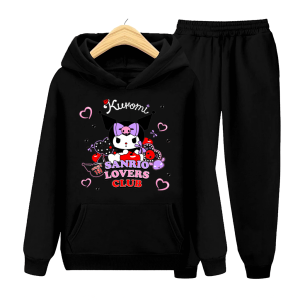YMF - Setelan Sweater Hoodie Kuromi | Anak-Remaja ( SET Hoodie - KUROMI )®