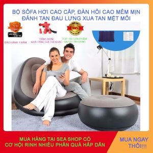[BẢO HÀNH VÀ TẶNG BƠM ĐIỆN ] Ghế Sofa bơm hơi Chất liệu cao su dày dặn Đàn hồi Bọc nỉ Đệm Hơi Lót Chân Cao Cấp - Ghế hơi tựa lưng Intex