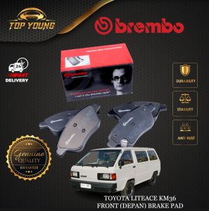 BREMBO TOYOTA LITEACE KM36 FRONT (DEPAN) BRAKE PAD 100% ORIGINAL