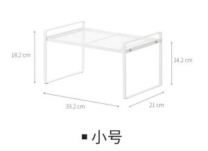 💟SOLUTION65💟 Cabinet Tiered Shelves Space Saver Organizer Rack Cabinet Rack Countertop Organizer Rack Kitchen Shelf Kitchen Rack Dishes Storage Rack Cups Organizer Rack Desktop Organizer Rack Under Sink Organizer Rack Pan and Pot Storage Rack