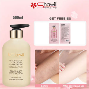 Buy 1 Take 2 Shawill Sakura lotion Whitening Cream 5X Body Lotion Niacinamide whitening lotion Overnight Radiance Repair Body moisturizers For dry and itchy skin Face hands feet Moisturizing Lotion (FDA approved) 500ml