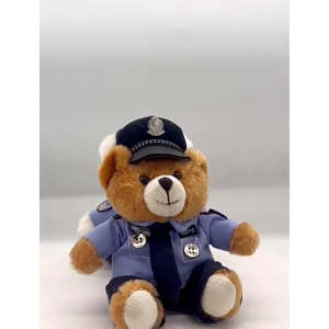 Mini sĩ quan trang trí cảnh sát búp bê gấu Đồ treo móc khóa cảnh sát gấu phụ kiện thời trang cho chìa khóa hoặc trang trí túi