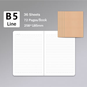 Hami A5 Notebook 36 Sheets Line/Grid Writing Notebook Notepad 1PC