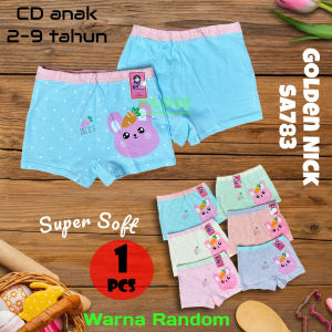 Golden Nick Celana Dalam CD Anak Cewek Perempuan Boxer CD-SA783 Size M L XL Bahan Katun Lembut | CD Anak Boxer