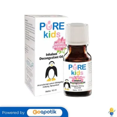Pure Kids Inhalant Decongestant Oil Aroma Geranium 10 Ml Botol