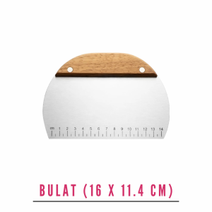 Alat Pemotong Scraper Adonan Kue Roti / Scrap Cutter Bakery Cake Bread Satainless Steel Gagang Kayu