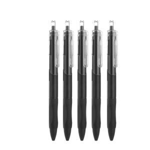 50pcs Press Pen Gel Pen 0.5mm Black Ink Retractable Pen Writing Ballpen sign pen with Refill