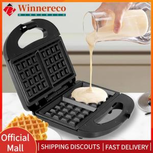 【winnereco】เครื่องทำวาฟเฟิล เครื่องทำวาฟเฟิล เครื่องทำวาฟเฟิลขนาดเล็กแบบพกพา เครื่องทำวาฟเฟิลไม่ติด Anti-scalding สำหรับแซนวิชวาฟเฟิล