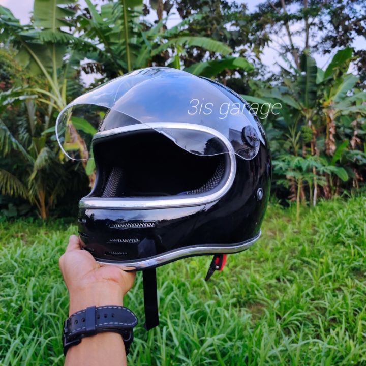 HELM CUSTOM M61 RETRO CLASSIC Helm Off-Road Motocross Aksesoris