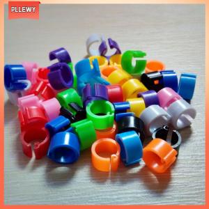 PLLEWY 100 Pcs Colorful Parrot Pigeon Bird Poultry Clip Leg Band Rings