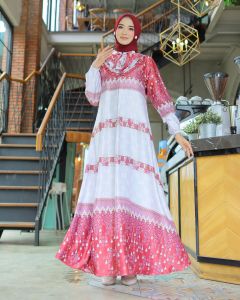 Gamis Motif Terbaru // Gamis Bahan silk // Gamis Lebaran Mewah