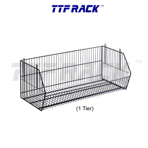 TTF Rack™ (SB) Stackable Basket with 1 Layer Wire Mesh Rak Kedai Retail Display Equipment