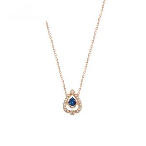 Swarovski Swan necklace with silver crystal and moissanite suitable as a gift for Christmas.