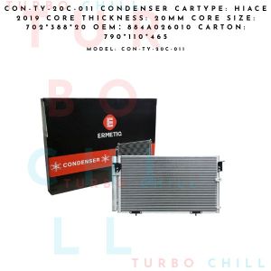 Toyota Hiace 2004-2010 2.5/2.7 4.0 air conditioning condenser core size 606x478x16 OEM 88450 26120 CON-TY-16C-048